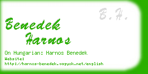 benedek harnos business card